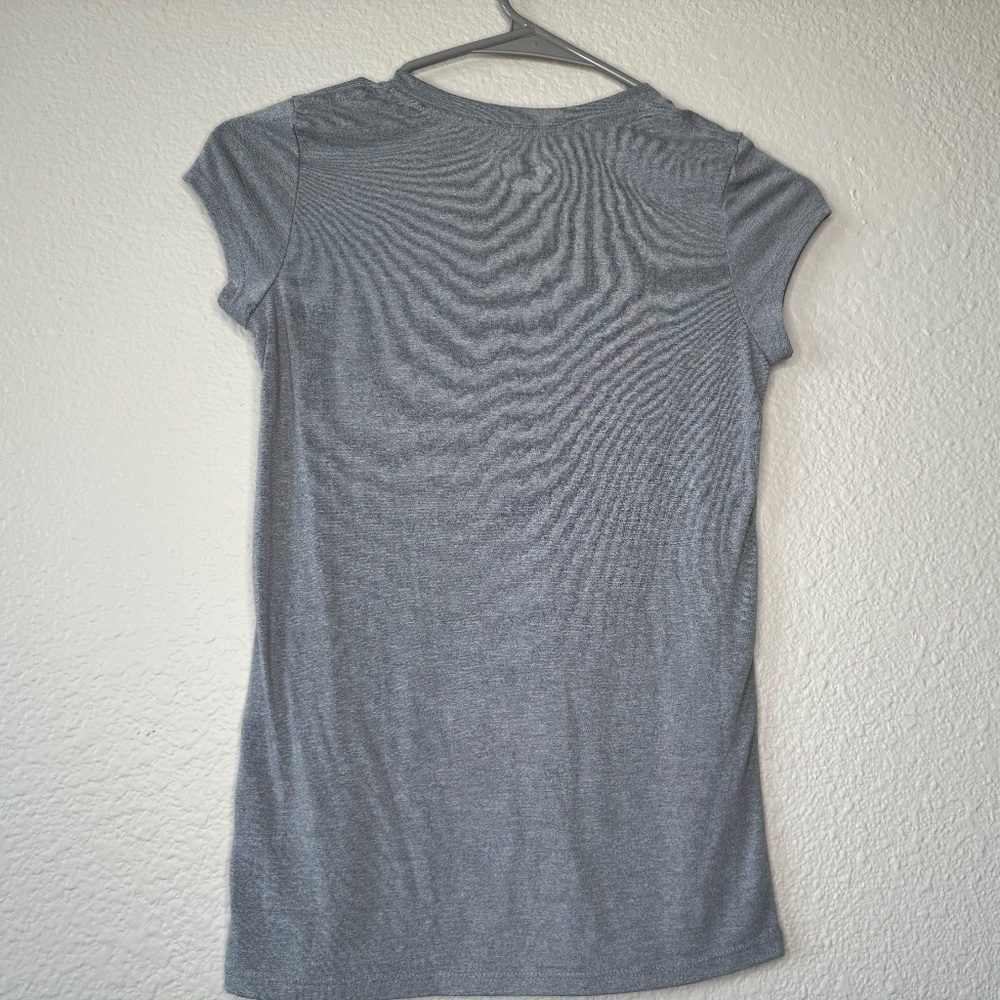 Hurley, Girls, T-Shirt, Gray with Black Butterflies - Picture 2 of 3
